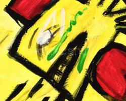 WA ' 99 jelzéssel: A lebegés szépsége. Olaj, karton. 50x70 cm