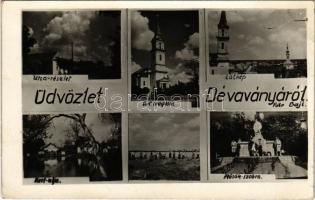 1950 Dévaványa, utca, református templom, Kert-alja, kaszálás, Hősök szobra. Foto Baji (EK)