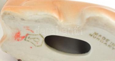 Drasche porcelán őzike és őzgida, kézzel festett, jelzett, egészen apró kopásnyommal, m: 15 cm és 8×...