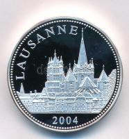 Svájc 2004. Lausanne jelzett Ag emlékérem (31,28g/0.999/32mm) T:PP Switzerland 2004. Lausanne hallmarked Ag commemorative medallion (31,28g/0.999/32mm) C:PP