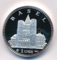 Svájc 1999. Basel jelzett Ag emlékérem (31,26g/0.999/32mm) T:PP  Switzerland 1999 Basel hallmarked Ag commemorative medallion (31,26g/0.999/32mm) C:PP