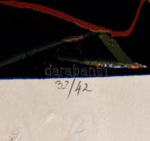 Haász Ágnes (1951-): Fénymetszetek III, 1995. Szitanyomat, papír. Számozott. 32/42. Jelzett és datál...