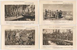 12 db RÉGI használatlan finn katonai képeslap / 12 pre-1945 unused Finnish military postcards