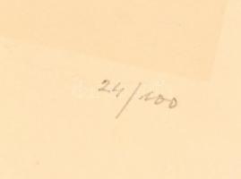 Joseph Kádár/Kádár József (L K'dar) (1936-2019): L'Horizontalisme, 1993. Szitanyomat, papí...