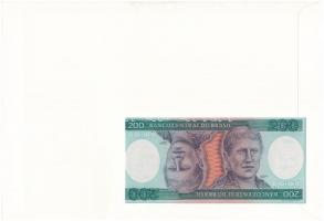 Brazília 1984. 200C borítékban, alkalmi bélyeggel és bélyegzéssel T:I 
Brasil 1984. 200 Cruzeiros i...