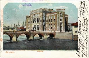 1903 Sarajevo, Rathaus / town hall, bridge. Verlag v. Albert Thier (EK)