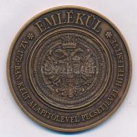 1993. "Bizományi Kereskedőház és Záloghitel Rt. 1773-1993 / Emlékül" Br emlékérem eredeti ...