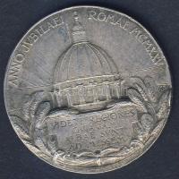 1920-as évek "XI.Pius pápa" ezüst emlékérem T:2