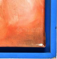 Devil, Naomi (1987-): Be happy, 2006. Olaj, vászon, jelzett. Hátoldalán autográf felirattal. Fa kere...