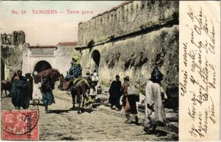1907 Tanger, Tangiers; Town gates, street view. TCV card (EK)