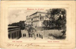 1904 Corfu, Corfou, Kerkyra; Ville Imperiale, Entrée Achilleion / villa, entrance. A. Kasphikis (EK)