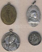 1800-as évek végétől 1938-ig 4db klf vallásos emlékérem, zseton T:2,3