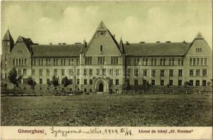1929 Gyergyószentmiklós, Gheorgheni; Liceul de baeti Sf. Nicolae / gimnázium / high school (EK)