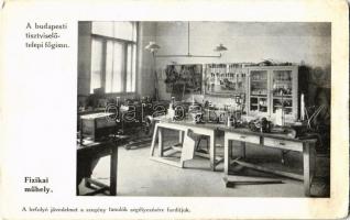 1917 Budapest VIII. Tisztviselőtelepi főgimnázium, fizikai műhely, belső (EK)