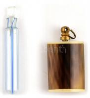 2 db régi, mini parfümös fiola papír dobozban. 3-5 cm