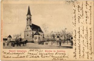 1902 Gajar, Gairing, Gajary; templom. Lichtenfeld Salamon kiadása / church