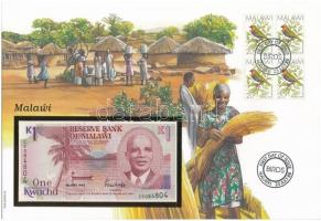 Malawi 1992. 1K felbélyegzett borítékban, bélyegzéssel T:I Malawi 1992. 1 Kwacha in envelope with stamp and cancellation C:UNC