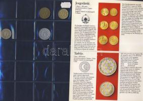 238db világpénz 3 újszerű berakóban és berakólapokon, benne jobbakkal, nominál és tengerentúl T:vegy...