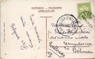 1916 Belgrade, Beograd; Save-Ufer mit Belgrader Festung / Száva-part a várral, gőzhajó / Save i tvrg...