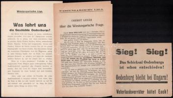 cca 1920-1921-1928 Sopronnal és a soproni népszavazással (1921. dec. 14. -16.) kapcsolatos gyűjtemén...