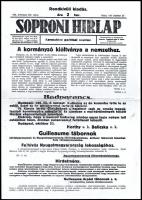 cca 1920-1921-1928 Sopronnal és a soproni népszavazással (1921. dec. 14. -16.) kapcsolatos gyűjtemén...