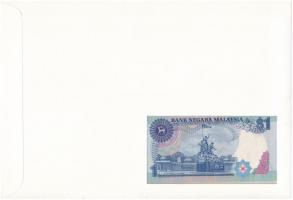 Malajzia 1981-1983. 1R felbélyegzett borítékban, bélyegzéssel T:I 
Malaysia 1981-1983. 1 Ringgit in...