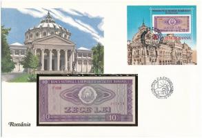 Románia 1966. 10L felbélyegzett borítékban, bélyegzéssel T:I  Romania 1966. 10 Lei in envelope with stamp and cancellation C:UNC