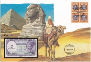 Egyiptom 1984. 5P, felbélyegzett borítékban, bélyegzéssel T:1  Egypt 1984. 5 Piastres in envelope with stamp and cancellation C:UNC