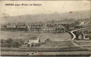 Fehring (Steiermark), gegen Westen mit Bahnhof / general view, railway station. L. Wontschina Photogr. (EK)