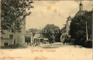 1901 Tobelbad (Steiermark), Curplatz / street view, spa. Anton Blumauer (fl)