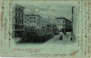 1898 Sanremo, San Remo; street view, shops (fa)