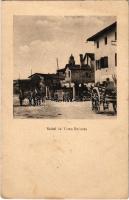 1918 Terzo, Saluti da Terzo Redenta / street view, horse-drawn carriages (EK)