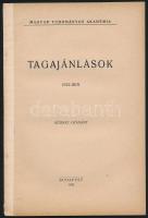 1932-1942 Magyar Tudományos Akadémia tagajánlások 3 db füzet