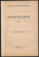 1932-1942 Magyar Tudományos Akadémia tagajánlások 3 db füzet