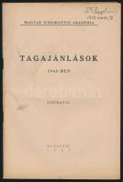 1932-1942 Magyar Tudományos Akadémia tagajánlások 3 db füzet