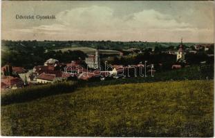 Gyönk, látkép. Engel József kiadása