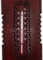 Iparművész, bőrdíszműves előszobai szett. Tükör, hőmérő, újságtartó. Jó állapotban. Tükrös darab mér...