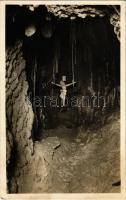 1937 Lillafüred (Miskolc), részlet az Anna-cseppkőbarlangból, belső (EK)