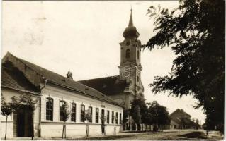 1929 Elek, Központi állami iskola, Római katolikus templom. Hangya Fogyasztási Szövetkezet kiadása
