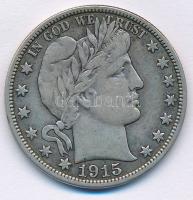 Amerikai Egyesült Államok 1915S 1/2$ Ag "Barber" T:2- 
USA 1915S 1/2 Dollar Ag "Barb...