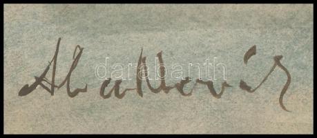 Aba Novák jelzéssel: Női aktok. Tus, akvarell, papír, sérült. 26,5x35 cm