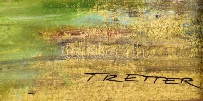 Tretter jelzéssel: Sétálók. Olaj, farost, fa keretben, 50×60 cm