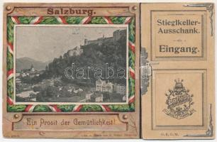 Salzburg, Ein Prosit der Gemütlichkeit! Stieglkeller Ausschank Eingang / Beer hall entry. Art Nouvea...