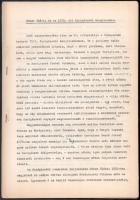 cca 1956 3 db gépelt régészeti témájú írás: 
Kőhegyi Mihály: A honfoglaláskor hazánkban talált szlá...
