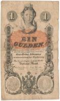 1858. 1G vízjeles papíron T:III-,IV Austrian Empire 1858. 1 Gulden on watermarked paper C:VG,G Adamo G87