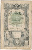 1866. 1G vízjeles papíron T:III-,IV Austrian Empire 1866. 1 Gulden with watermark C:VG,G Adamo G97