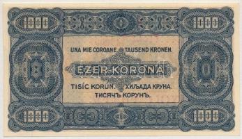 1923. 1000K "8 FILLÉR - NYOLC FILLÉR" "B73 132097" felülnyomással, nyomdahely je...