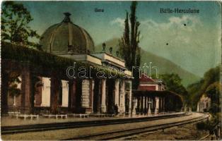 Herkulesfürdő, Herkulesbad, Baile Herculane; Gara / vasútállomás / railway station (fa)