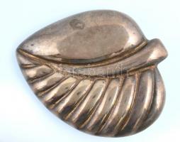 Ezüst (Ag) szív alakú bross jelzett, 23 g, 5 cm