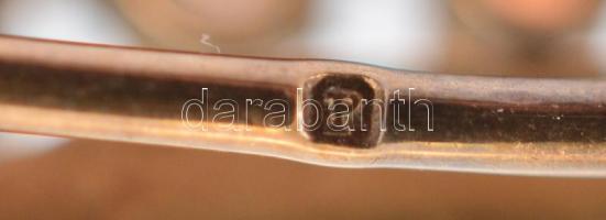 14 K arany (Au) bross, opálokkal, Jelzett. 4,16 g dobozzal